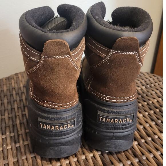 Tamarack Mens All-Season Waterproof Boots 8 Brown Suede Zip Front Insulated Warm - Picture 3 of 10